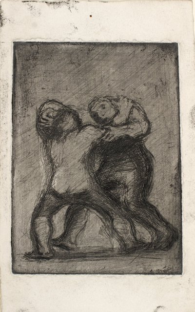 Dos hombres peleando de Oluf Hartmann