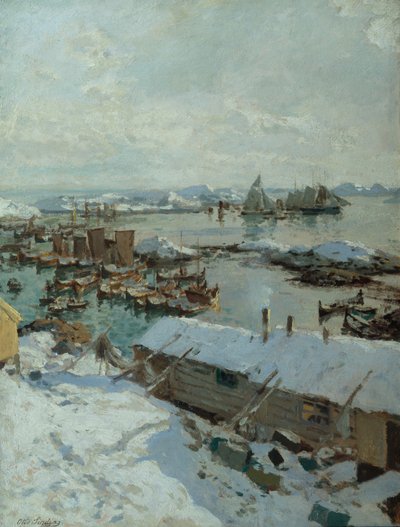 En el puerto de Svolvaer de Otto Ludvig Sinding