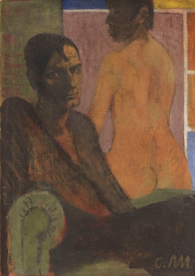 Autorretrato con espalda, ca. 1929 de Otto Mueller