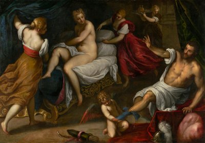 Venus y Marte, c.1605-9 de Palma Il Giovane