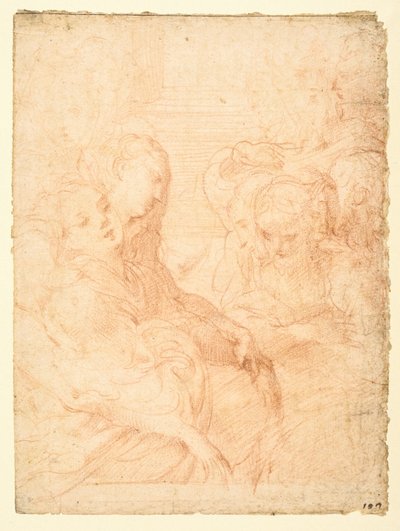 Grupo de mujeres (anverso) de Parmigianino