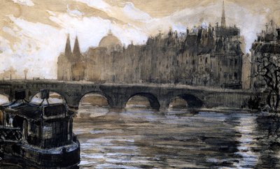 Río Sena en París, siglo XX de Paul Ambroise Valery