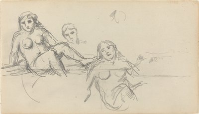 Bañista Sentada [verso] de Paul Cézanne