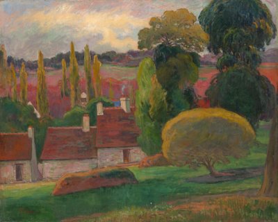 Una granja en Bretaña, c.1894 de Paul Gauguin