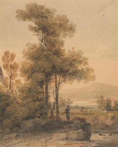 Paisaje con figuras, Cromach Water de Paul Sandby Munn