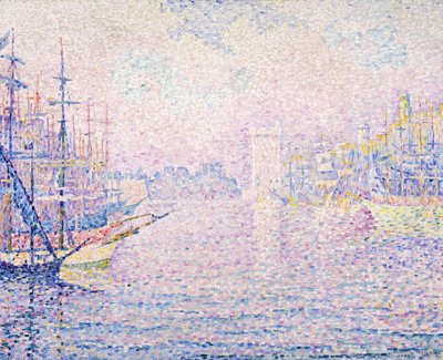 Puerto de Marsella, Niebla Matutina, 1906 de Paul Signac