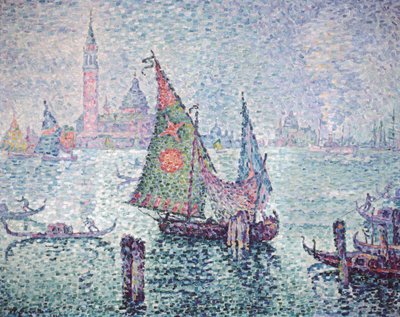 La vela verde, Venecia, 1904 de Paul Signac