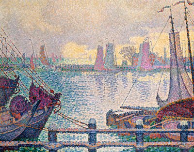 El Puerto de Volendam, 1896 de Paul Signac