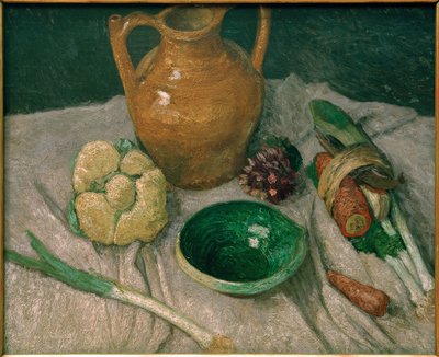 Naturaleza muerta con verduras y vajilla de barro de Paula Modersohn Becker