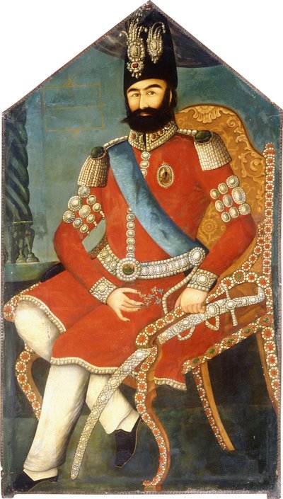 Retrato de Muhammad Shah, c. 1850 de Persian School