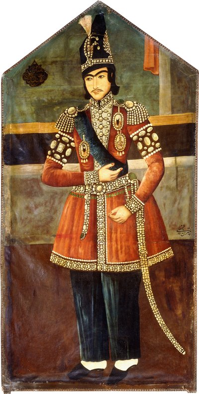 Retrato de Nasr-al-Din Shah, c.1850 de Persian School