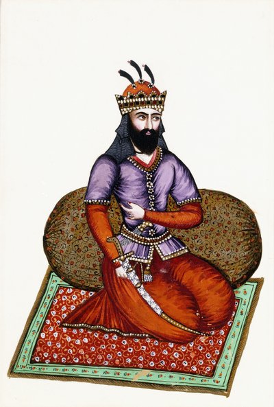 Retrato de Shah Garshab, siglo XIX de Persian School