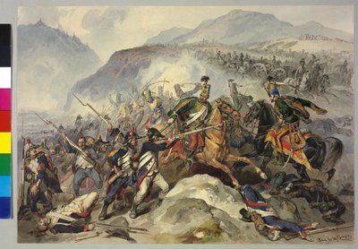 Batalla de Tarvis 1797 (acuarela) de Peter Johann Nepomuk Geiger