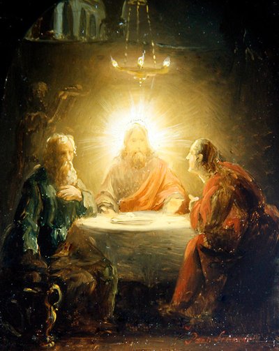 Cristo partiendo el pan de Petrus van Schendel