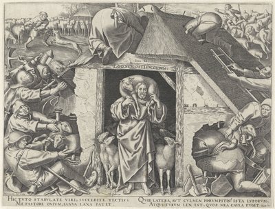 Parábola de Cristo como el Buen Pastor de Philips Galle