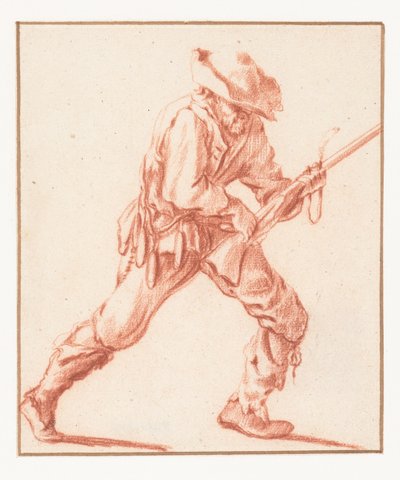 Hombre cargando un rifle de Philips Wouwerman (copy after)