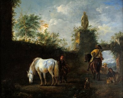 Una Fiesta de Cetrería, c.1665 de Philips Wouwerman