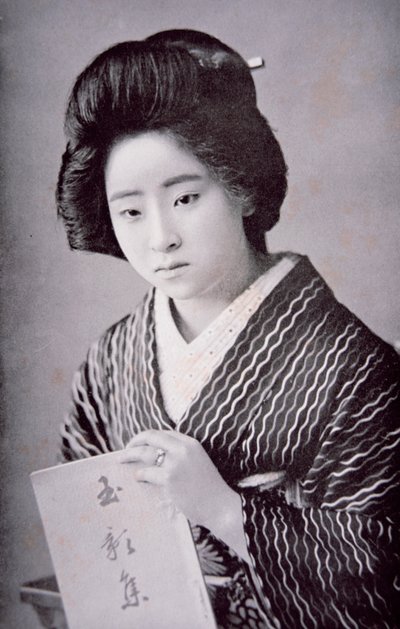 Chica japonesa, c.1910 de Photographer Japanese