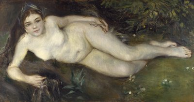 Una ninfa junto a un arroyo, 1869-1870 de Pierre Auguste Renoir