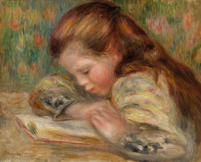 niño leyendo de Pierre Auguste Renoir