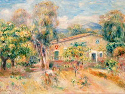 La granja de Collettes, Cagnes, 1910 de Pierre Auguste Renoir