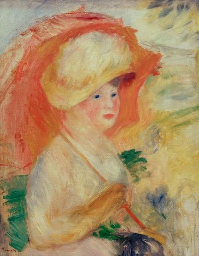 Mujer con sombrilla de Pierre Auguste Renoir