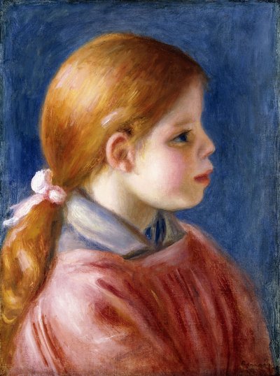 Cabeza de una Niña, 1888 de Pierre Auguste Renoir