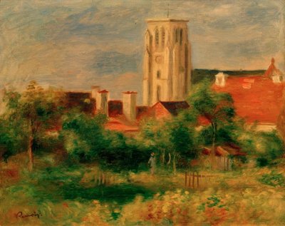 La iglesia de Essoyes de Pierre Auguste Renoir