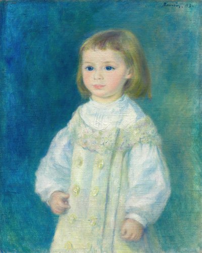 Lucie Berard niña de blanco, 1883 de Pierre Auguste Renoir