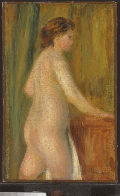 Desnudo con toalla de baño, c.1900 de Pierre Auguste Renoir