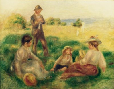 Paisaje en Berneval con personajes de Pierre Auguste Renoir