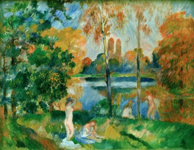 Paisaje con bañistas de Pierre Auguste Renoir