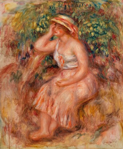 mujer soñar despierta de Pierre Auguste Renoir