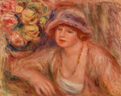 mujer inclinada de Pierre Auguste Renoir