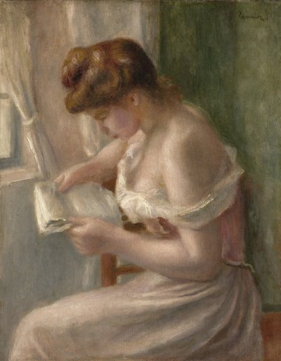 Mujer leyendo, c.1895 de Pierre Auguste Renoir