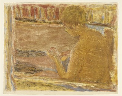 Mujer bañándose, sin fecha (litografía) de Pierre Bonnard