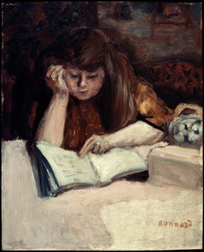 Lectora apoyada de Pierre Bonnard