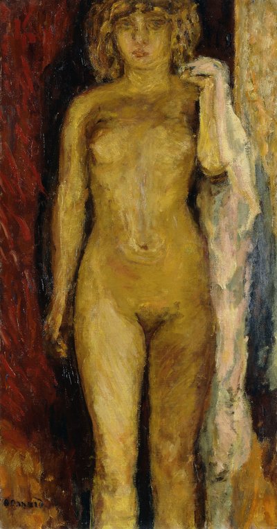 Desnudo, iluminado por una lámpara de Pierre Bonnard