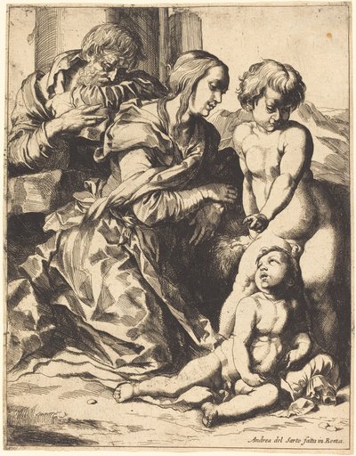 La Sagrada Familia de Pierre Brebiette after Andrea del Sarto