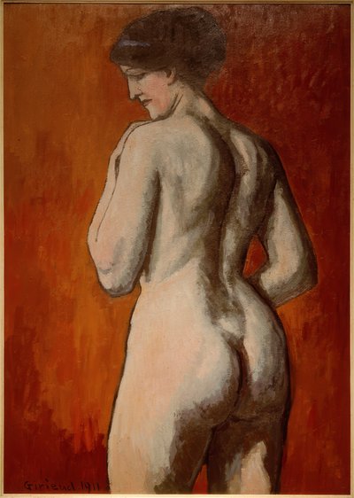 Desnudo femenino sobre fondo rojo de Pierre Paul Girieud