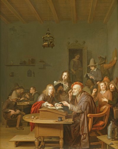 Interior de una sala de clases de Pieter Harmansz Verelst