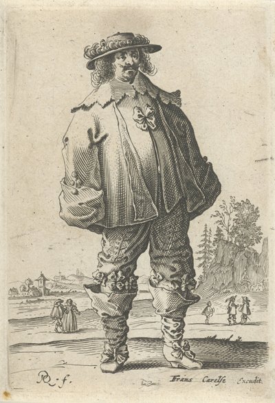 Hombre en ropa de moda de Pieter Jansz Quast