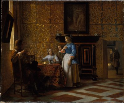 Interior con figuras de Pieter de Hooch