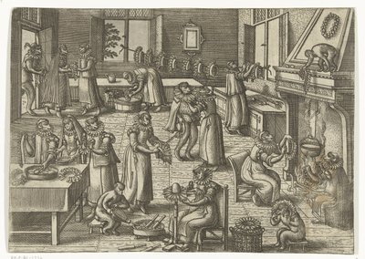 estudio de cuello Apenspel (título de la serie) de Pieter van der Borcht (I)