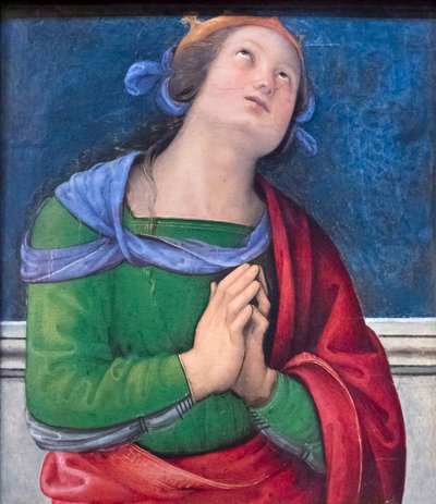 Santa Flavia (óleo sobre madera) de Pietro Perugino