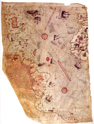 El mapa mundial de Piri Reis, 1513 de Piri Reis