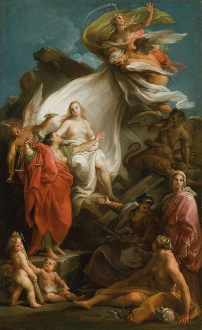 El tiempo desvelando la verdad, 1740-45 de Pompeo Batoni