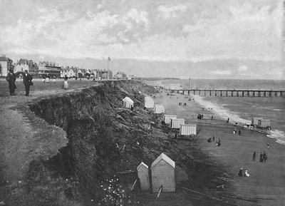 Clacton: La playa, c. 1896 de Poulton and Co