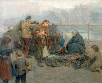 Mercado de ropa de Paddy, Sandgate, 1898 de Ralph Hedley