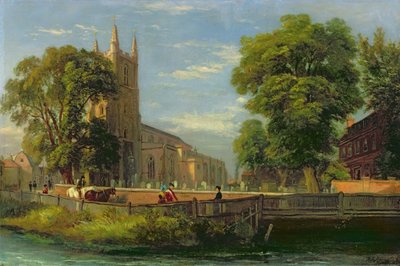 Iglesia parroquial de Croydon, 1839 de Ramsay Richard Reinagle